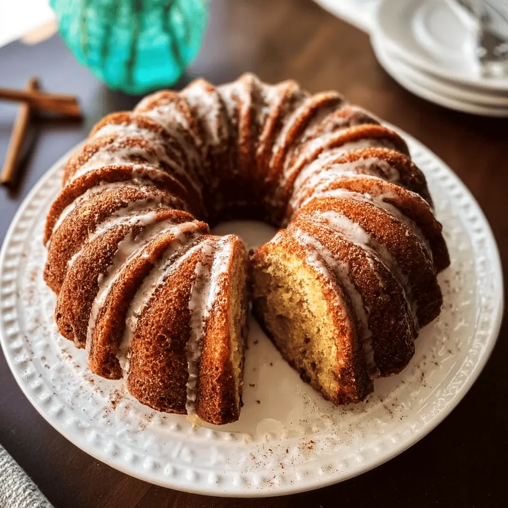 Moist Cinnamon Zucchini Bread in Bundt Pan