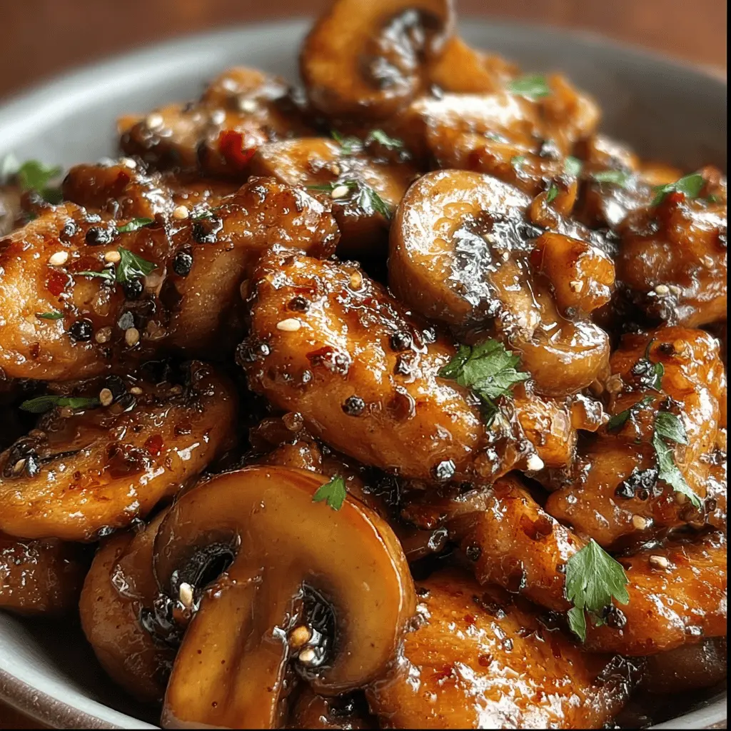 Easy Black Pepper Chicken with Mushrooms