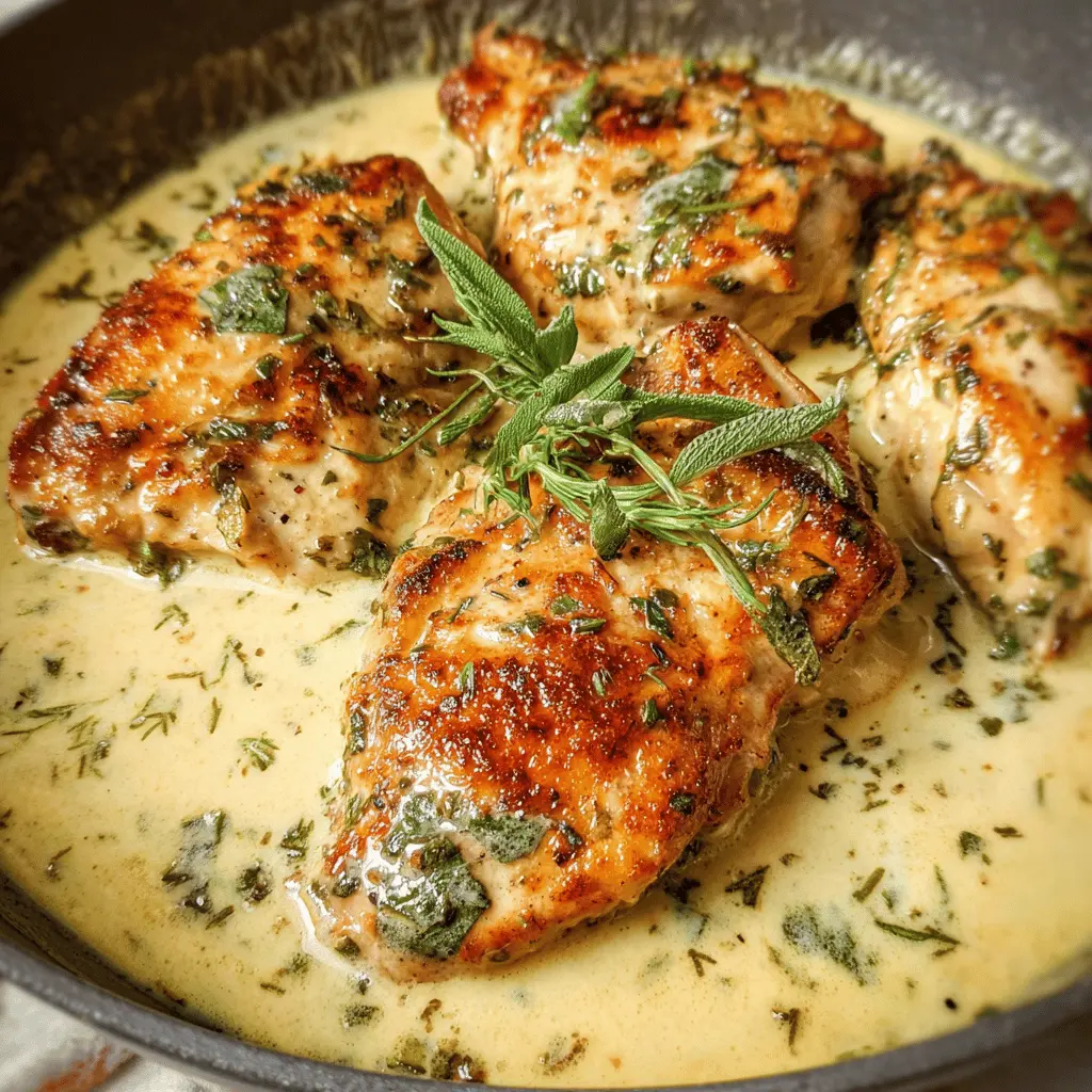 Easy Creamy Herb Chicken Recipe