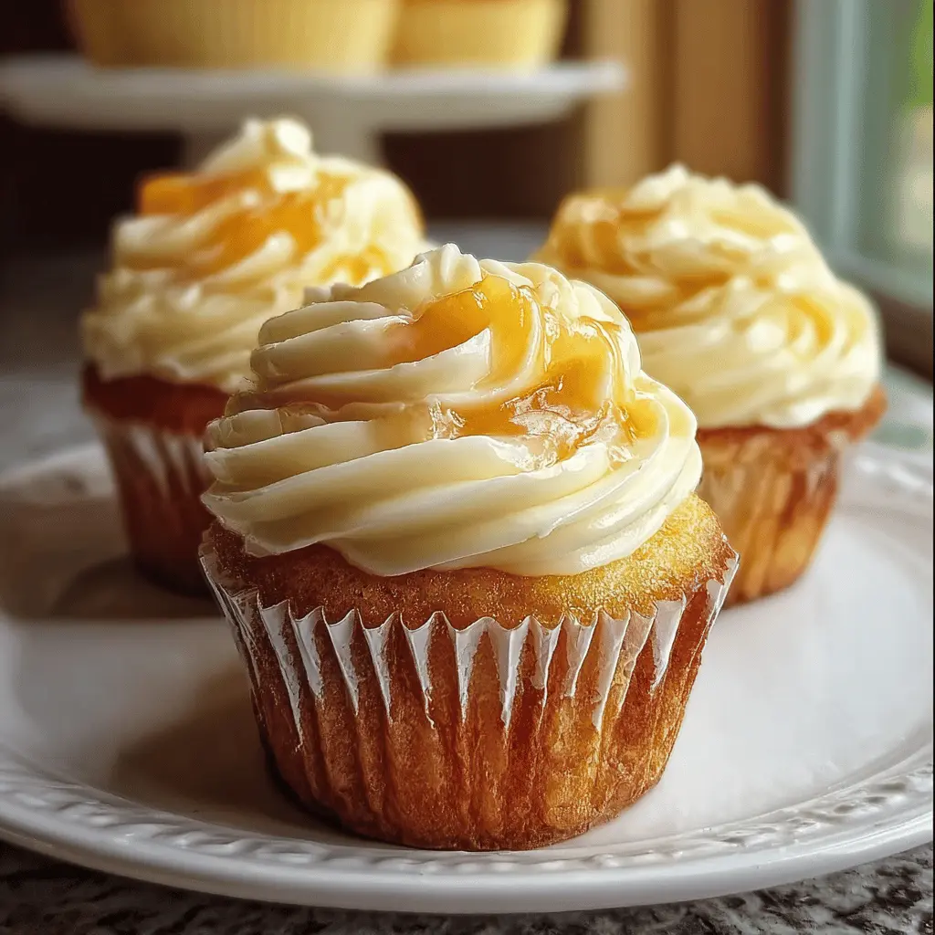 Honey Peach Cream Cheese Cupcakes Recipe