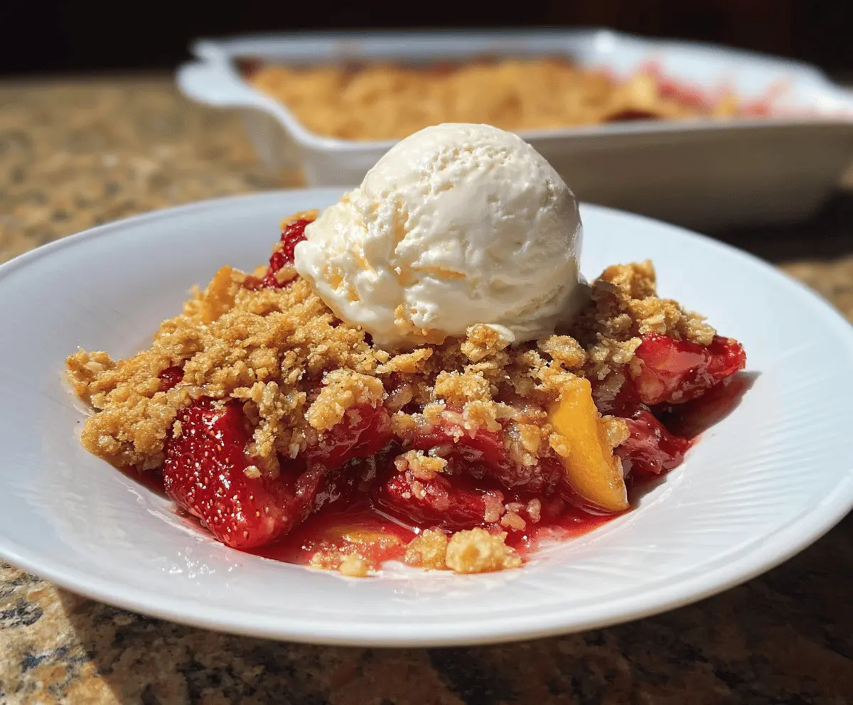 Easy Strawberry Peach Crisp Recipe for Summer