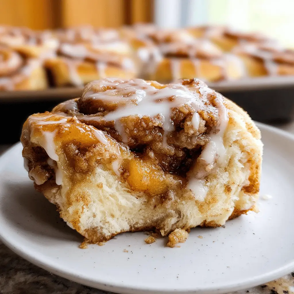 Peach Cobbler Cinnamon Rolls Recipe