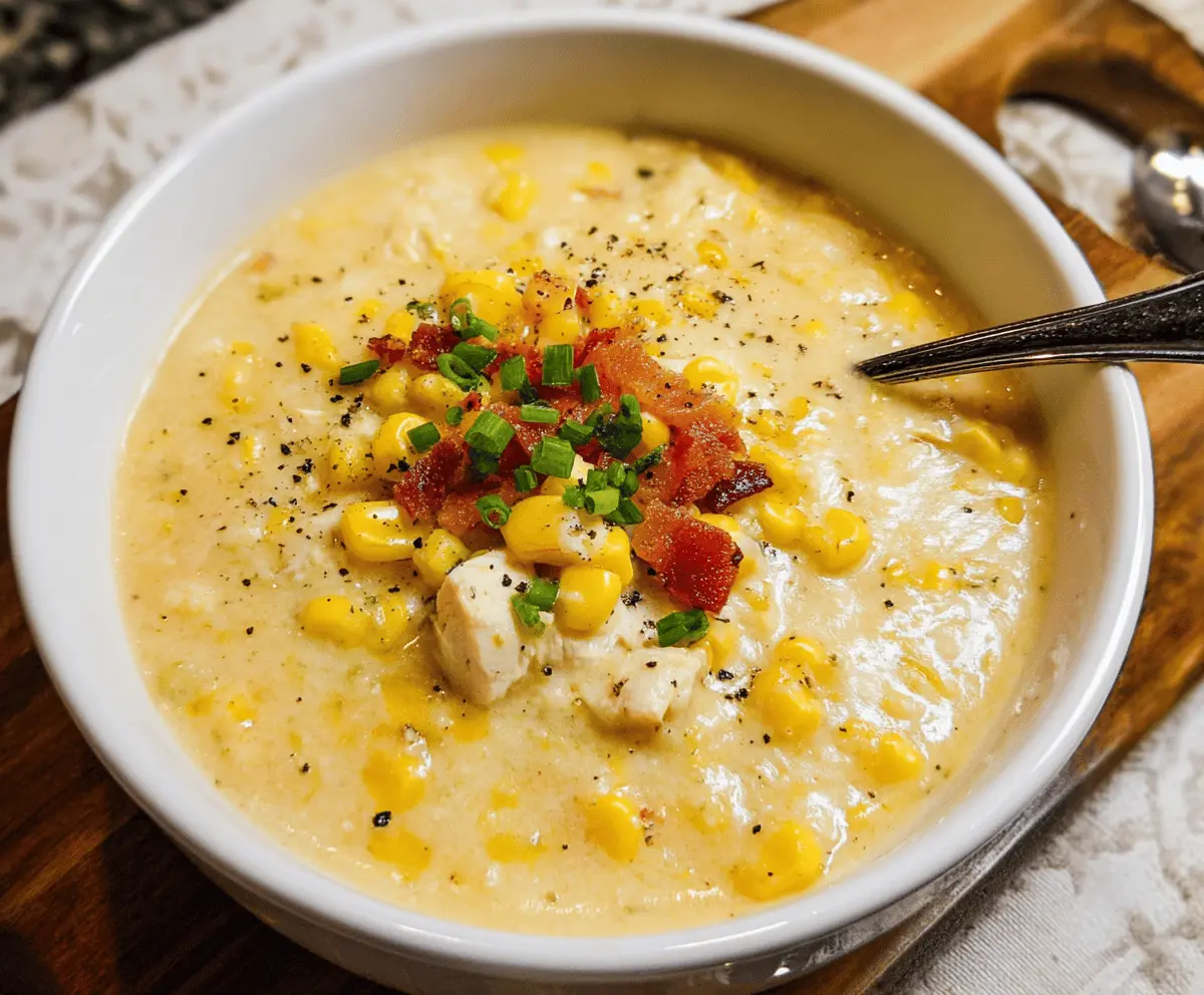 Easy Crockpot Chicken Corn Chowder Recipe