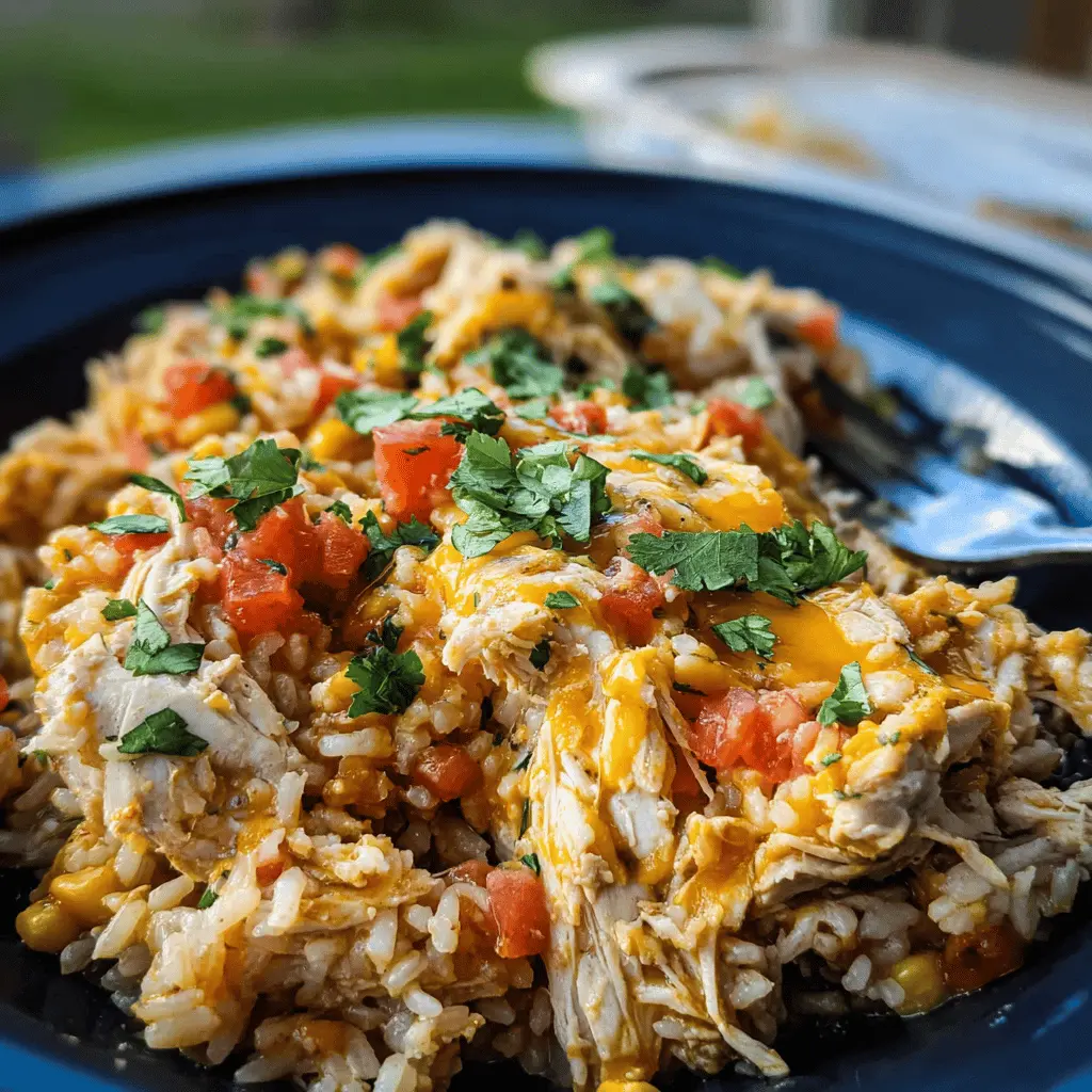 Easy Southwest Crock Pot Chicken and Rice Recipe