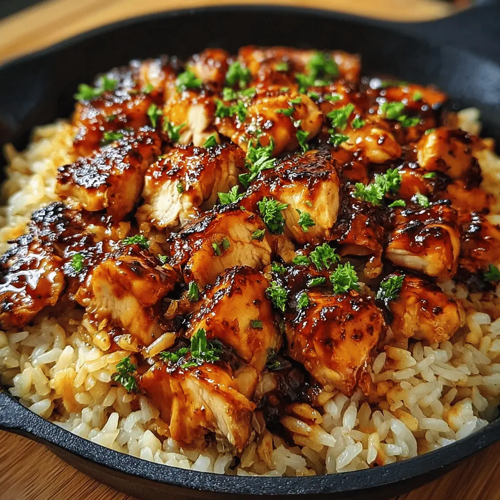 Easy One-Pan Honey BBQ Chicken and Rice