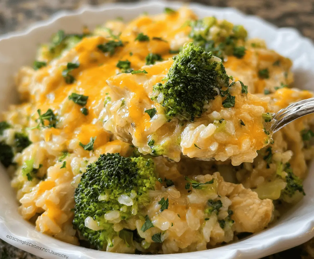 Easy Crockpot Cheesy Chicken Broccoli Rice