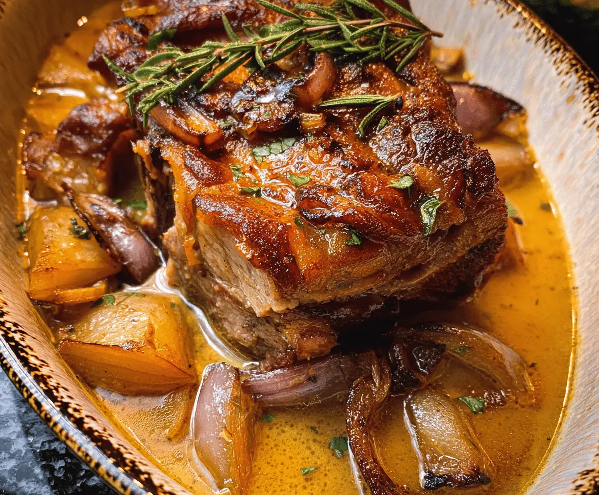 Easy Apple Cider Braised Pork Shoulder Recipe