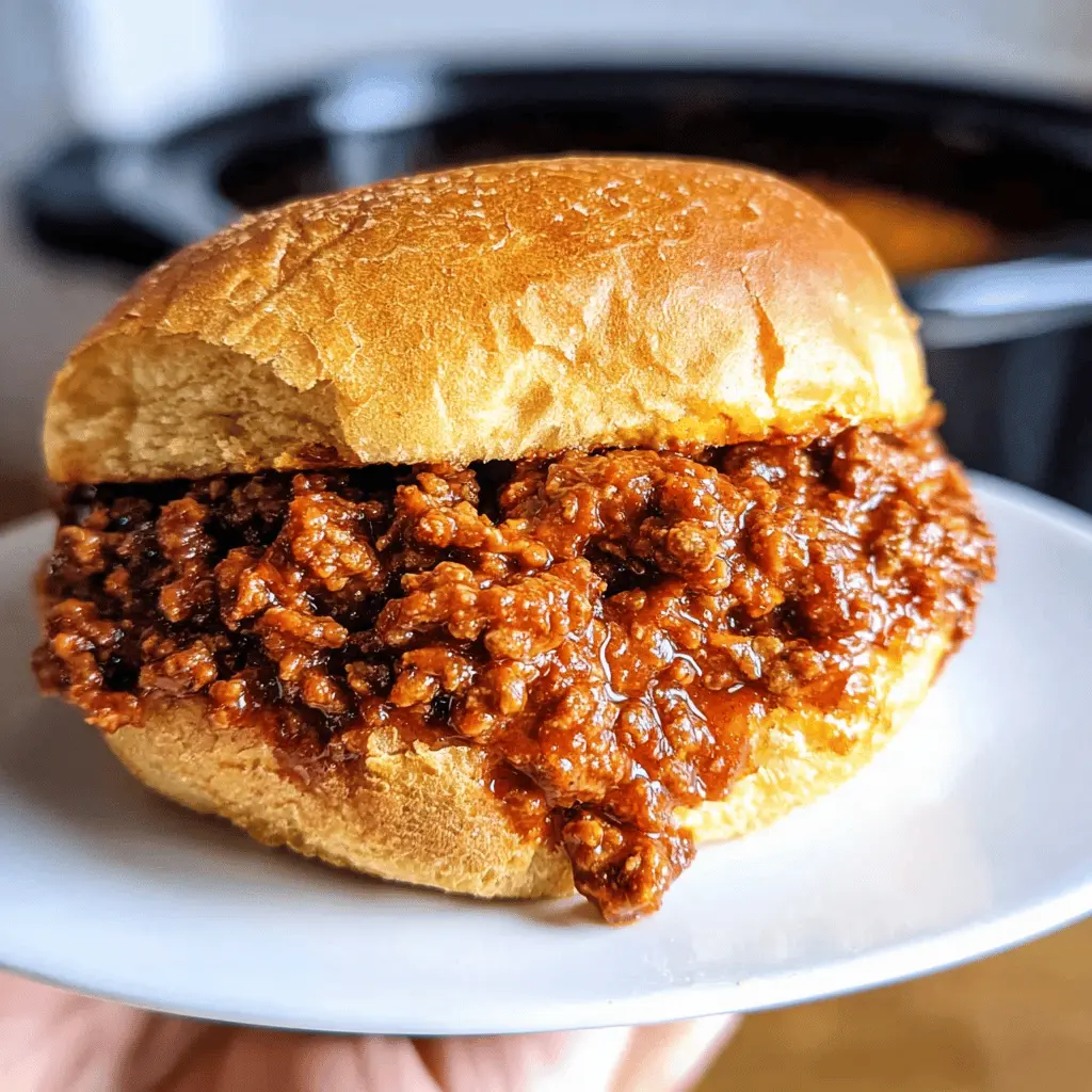 Easy Slow Cooker Sloppy Joes Recipe