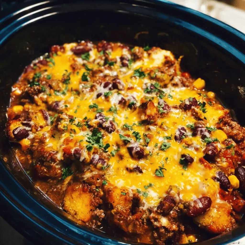 Easy Slow Cooker Cowboy Casserole Recipe