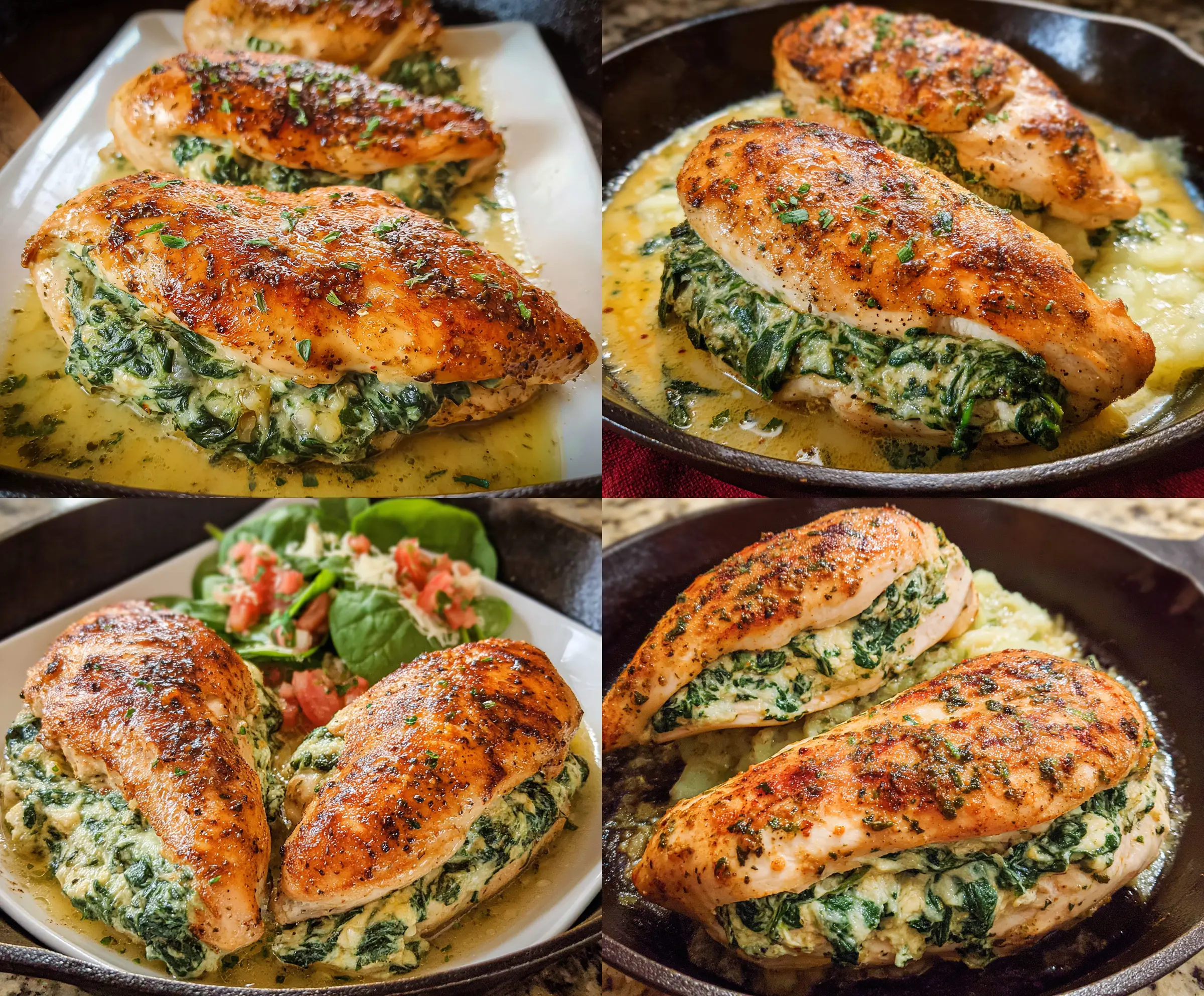 Easy Spinach Stuffed Chicken Breasts Recipe