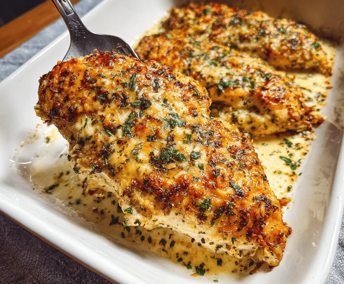 Easy Garlic Parmesan Chicken Bake Recipe