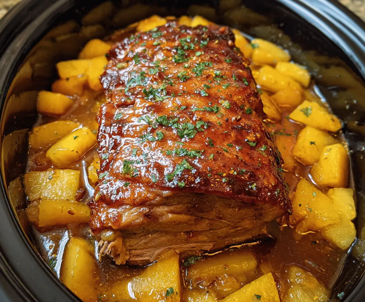Easy Slow Cooker Pineapple Pork Loin Recipe