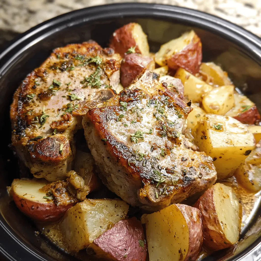 Easy Crock Pot Pork Chops and Potatoes Recipe