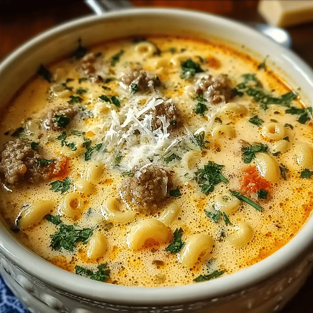 Creamy Parmesan Italian Sausage Soup Recipe
