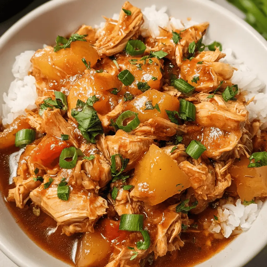 Easy Sweet Hawaiian Crockpot Chicken Recipe