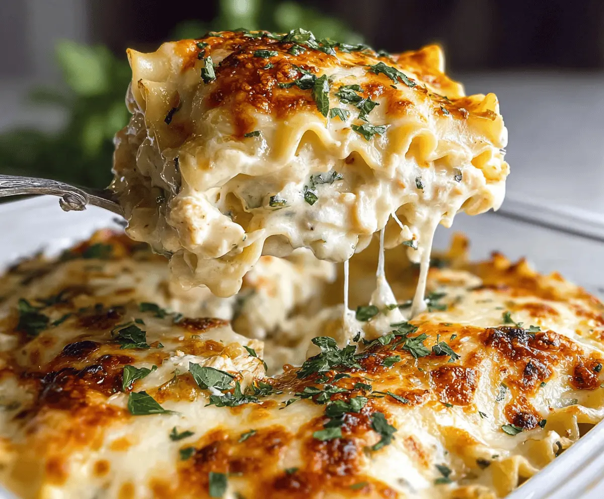 Easy Cheesy Chicken Alfredo Lasagna Rolls Recipe
