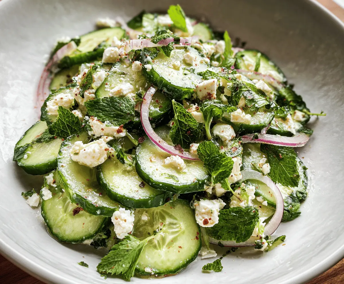 Refreshing Cucumber Feta Salad Recipe