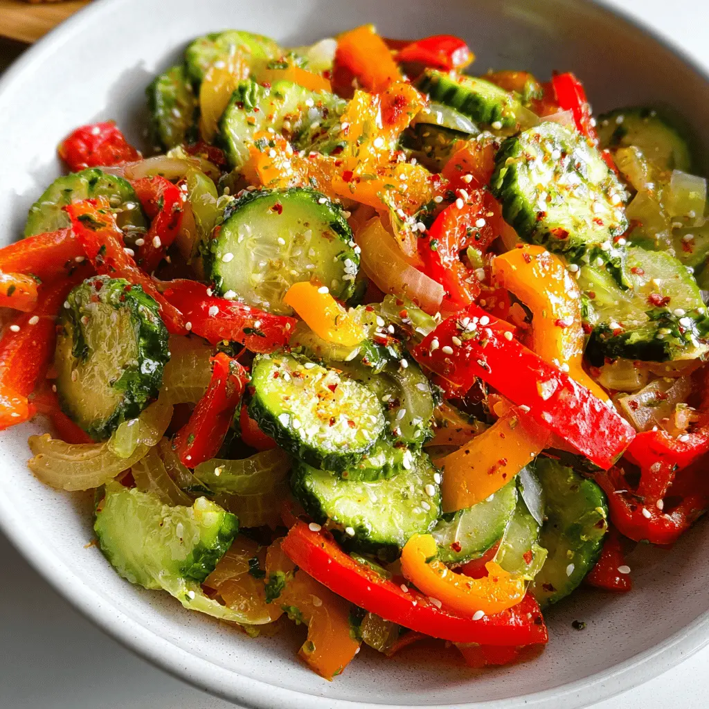 Fresh Cucumber and Sweet Pepper Salad Recipe