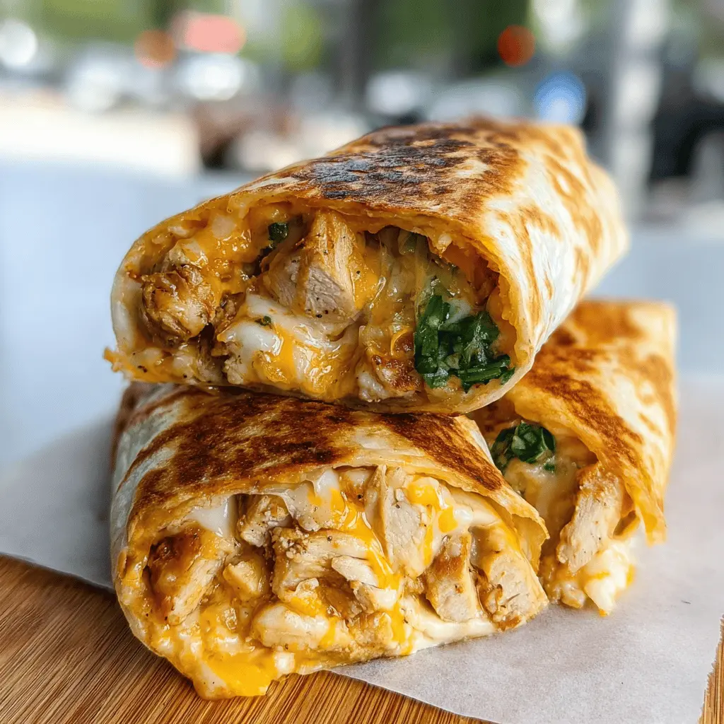 Easy Cheesy Garlic Chicken Wraps Recipe