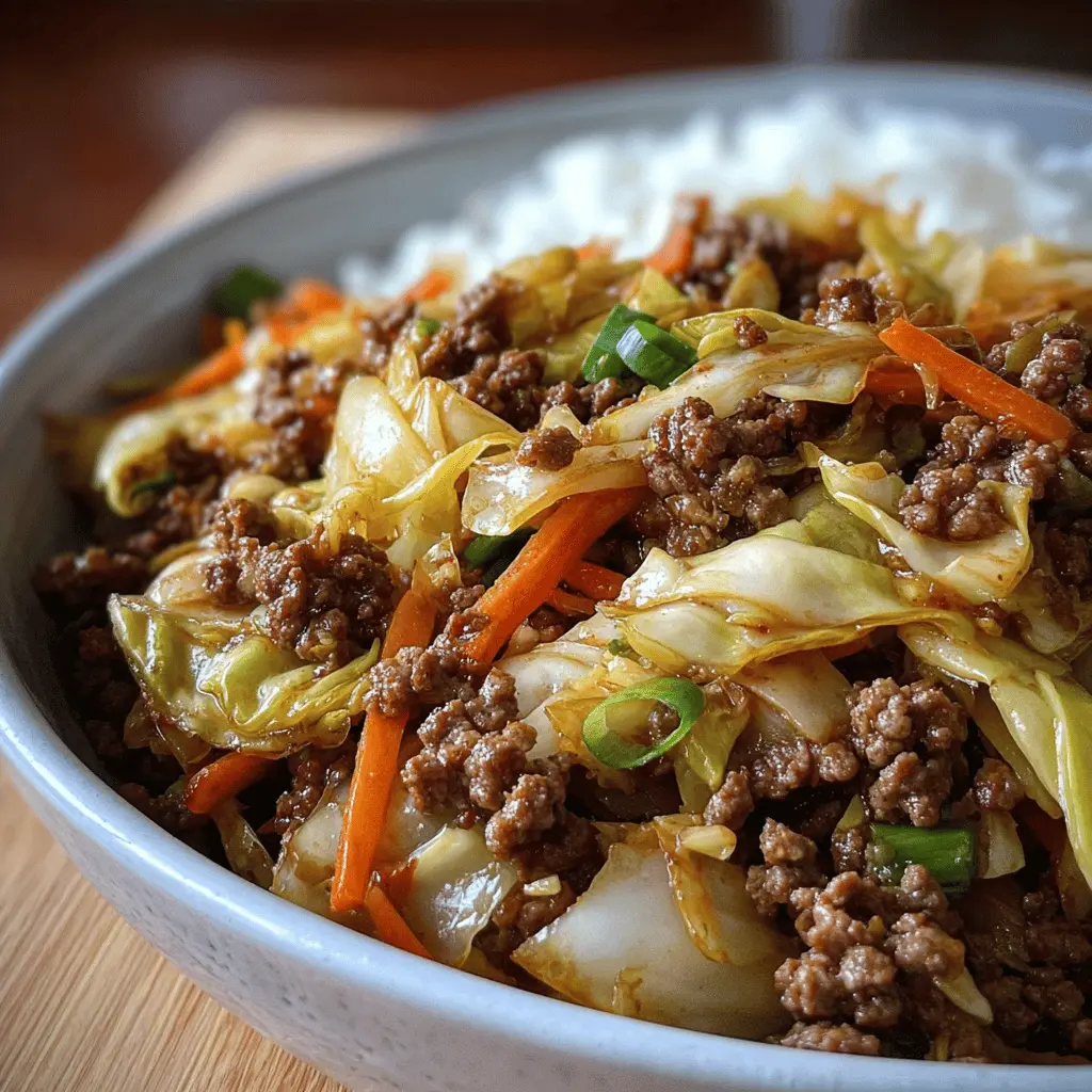 Easy Chinese Ground Beef and Cabbage Stir-Fry Recipe