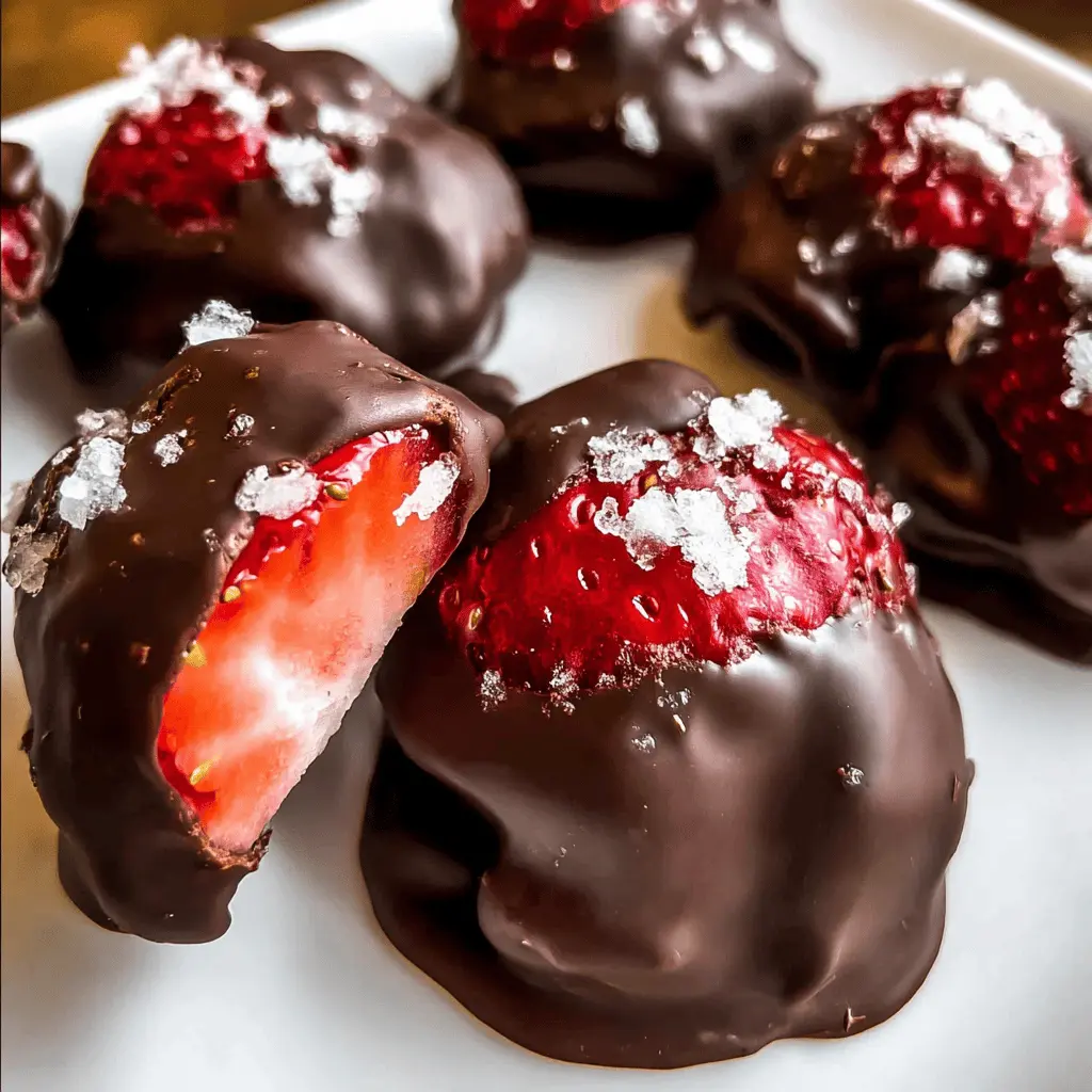 Easy Chocolate Strawberry Frozen Yogurt Bites Recipe