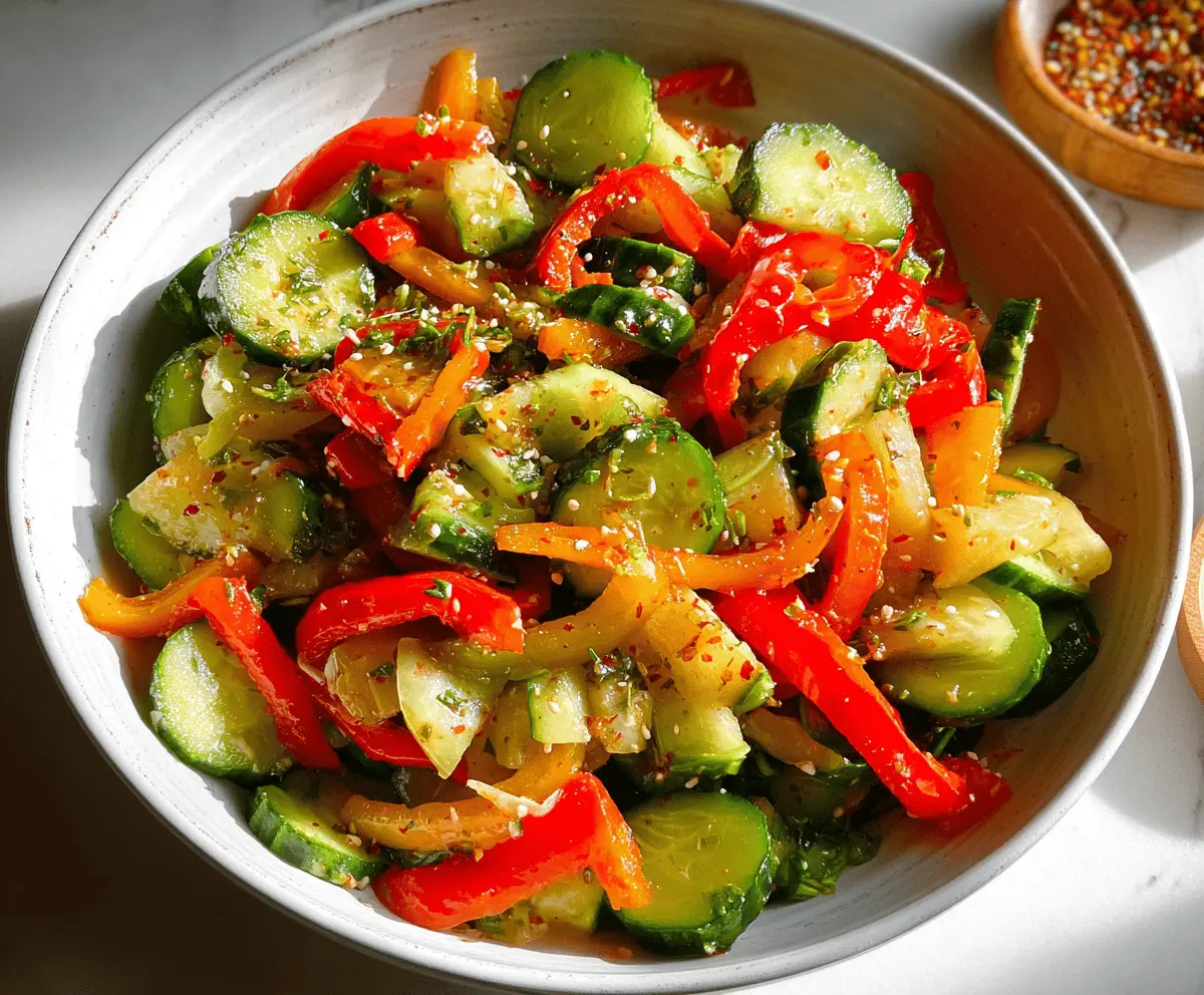 Fresh Cucumber and Sweet Pepper Salad Recipe