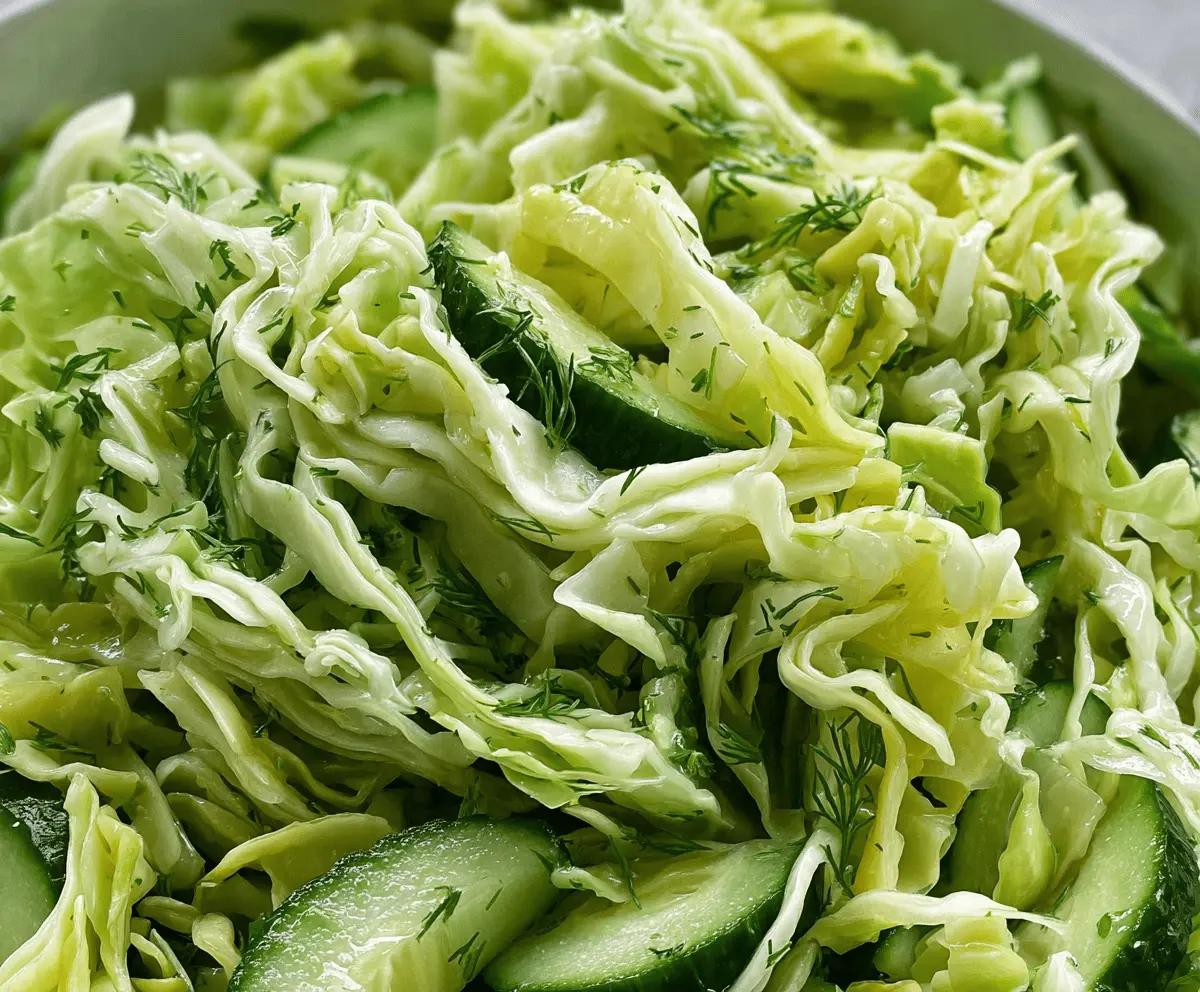 Crisp Green Cabbage Cucumber Salad Recipe