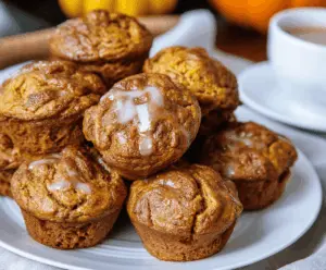 Delicious pumpkin pancake muffins topped with whipped cream and cinnamon, perfect for fall breakfast or brunch.