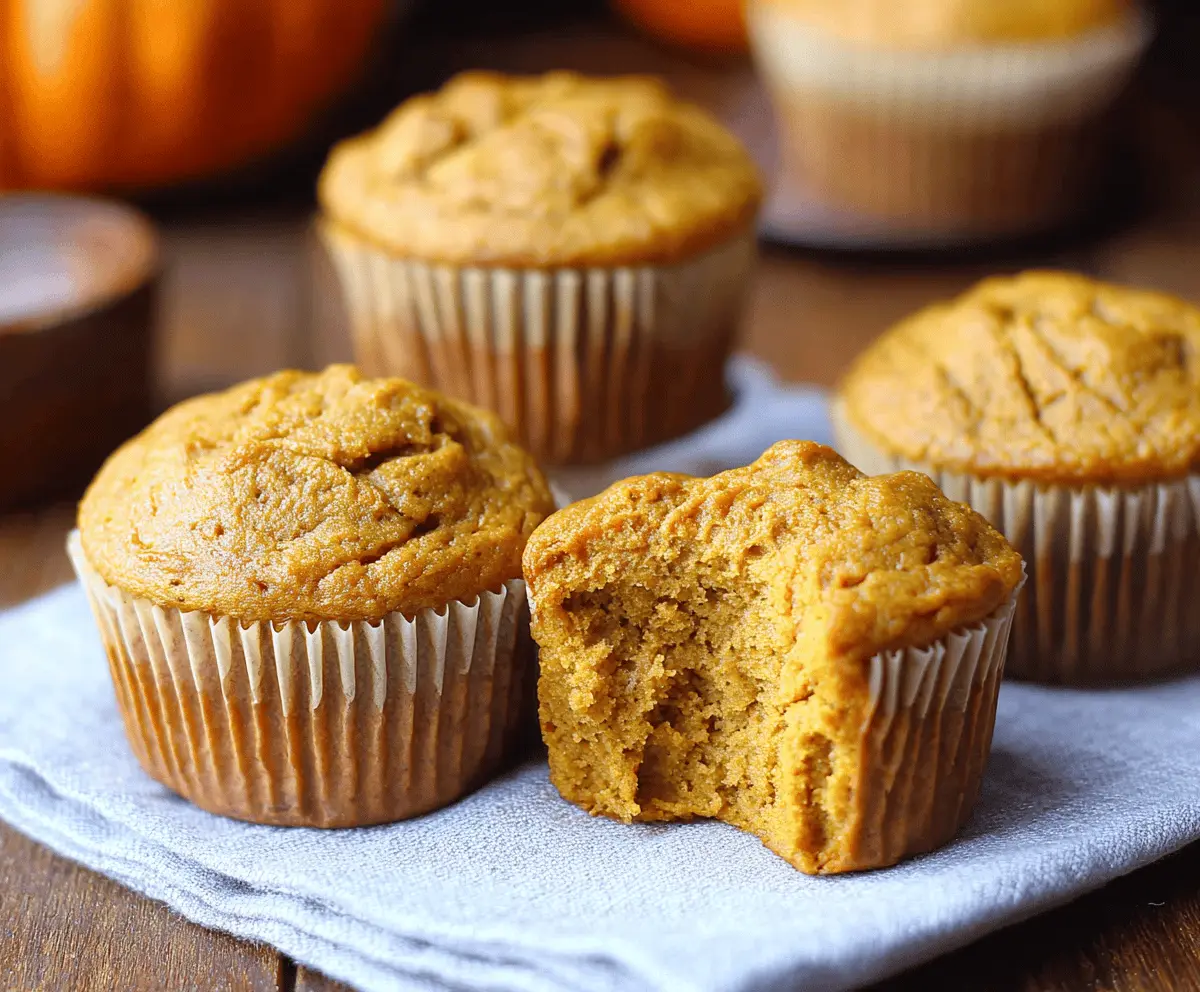 Delicious homemade low-carb pumpkin muffins topped with cinnamon and nuts, perfect for a healthy breakfast or snack